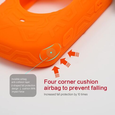 Chooee 4D Silicone Protective Cover case for Garmin Edge 530 with Screen Protector Orange in Kuwait