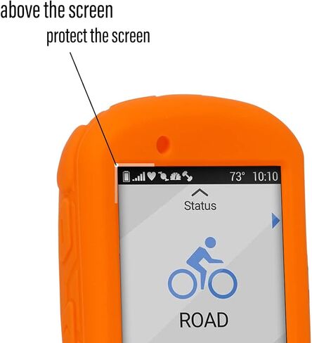 Chooee 4D Silicone Protective Cover case for Garmin Edge 530 with Screen Protector Orange in Kuwait
