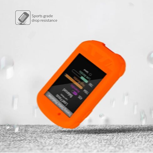 Chooee 4D Silicone Protective Cover case for Garmin Edge 530 with Screen Protector Orange in Kuwait