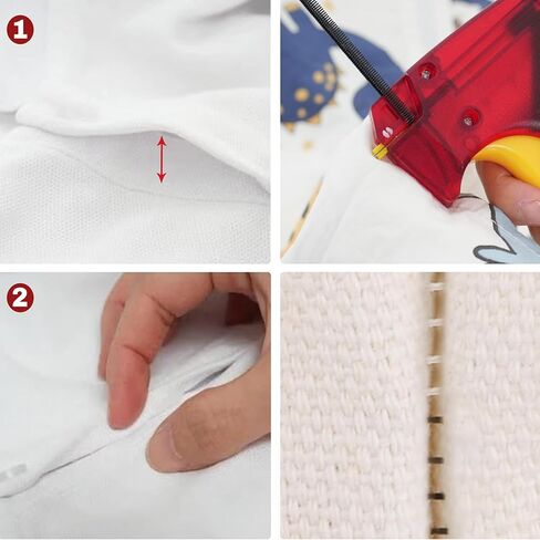 مسدس وضع العلامات للملابس، مسدس غرز صغير للملابس، مسدس غرز دقيقة لخياطة اللحف، مجموعة أدوات خياطة الغرز السريعة مع إبرتين، 2000 مثبتات صغيرة سوداء و2000 بيضاء in Kuwait