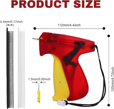 مسدس وضع العلامات للملابس، مسدس غرز صغير للملابس، مسدس غرز دقيقة لخياطة اللحف، مجموعة أدوات خياطة الغرز السريعة مع إبرتين، 2000 مثبتات صغيرة سوداء و2000 بيضاء in Kuwait