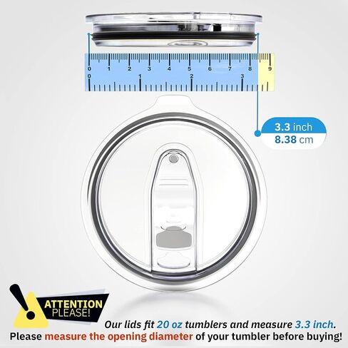 20/10 OZ - 1 Replacement Lids for Yeti Tumblers like Yeti Lids - 3.3 Inch Diameter - Spill Proof Lids for Yeti Tumblers - Tumbler Lid for Yeti Tumbler 20/10 oz, Tumbler Lids 20 & 10 oz Replacement Lid in Kuwait