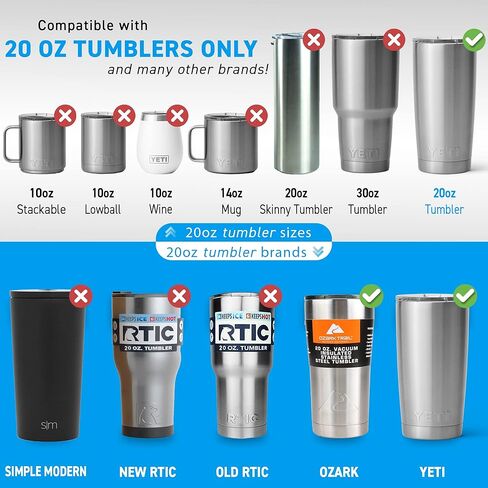 20/10 OZ - 1 Replacement Lids for Yeti Tumblers like Yeti Lids - 3.3 Inch Diameter - Spill Proof Lids for Yeti Tumblers - Tumbler Lid for Yeti Tumbler 20/10 oz, Tumbler Lids 20 & 10 oz Replacement Lid in Kuwait