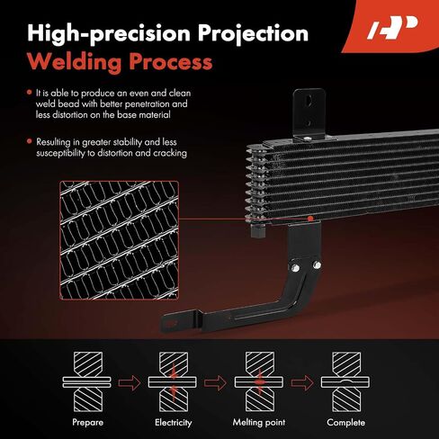 A-Premium Transmission Oil Cooler Compatible with Ford F-250 Super Duty 1999-2001, F-350 Super Duty 1999-2001, F-450 Super Duty 1999-2001, F-550 Super Duty 1999-2001, Excursion 2000-2001, 7.3L in Saudi Arabia