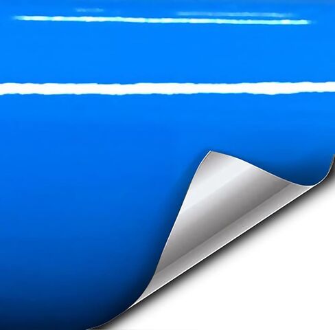 VVIVID+ Glossy Smurf Blue Vinyl Car Wrap Film DIY Easy to Install No-Mess Decal (1ft x 5ft) in Saudi Arabia