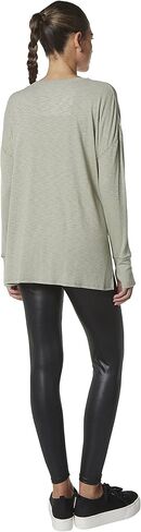 Andrew Marc Women's Long Sleeve Ribbed Vented Henley in Saudi Arabia