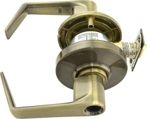 Schlage commercial AL80SAT609 AL Series Grade 2 Cylindrical Lock, Storeroom Function, Saturn Lever Design, Antique Brass Finish in Saudi Arabia