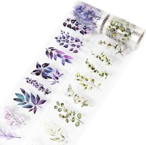 Washi Tape, PET Decorative Adhesive Aesthetic Tapes for Scrapbooking Bullet Junk Journaling Supplies, Planners and DIY Crafts (Sunflower & Dream Bouquet) in Kuwait