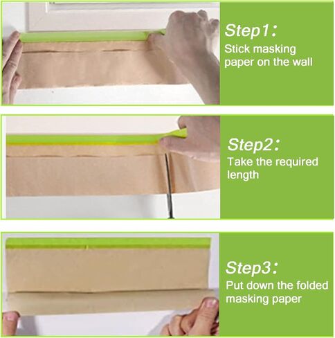 Paint Masking Paper , 6 Pack Tape and Drape Painters Paper, Assorted Size Masking Paper for Painting Car and Auto Body,Floor Protection, Wall Covering(6 rolls of Masking Paper and 3 rolls of Tape) in Saudi Arabia