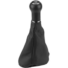 Acouto Car Gear Shift Knob Manual Shifter Knob with Gaiter Boot Cover for Golf 3 for Jetta MK3 1991-1998(5 Speed)