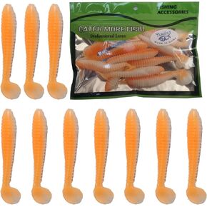 Soft Plastic Swimbaits 10pcs 3", Paddle Tail for Bass Lures