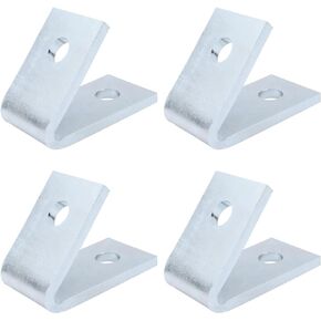 4 Pcs 45 Degree Inside Angle Bracket for 1-5/8" Strut Channel, 2 Hole Heavy Duty Metal Corner Connector, Carbon Steel Bracket, Accept 1/2" Bolt, 5.8mm Thickness, 3x1½x2⅛ inches