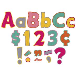 Teacher Created Resources ACCENTS LETTERS TROPICAL PUNCH 4 IN SET OF 208 (TCR5579)