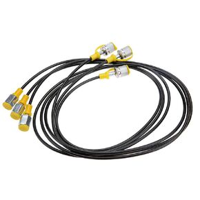 Hydraulic Pressure Test Kit, Hydraulic Gauge Sets with 6 Couplings, 3 150cm Long Hoses and 3 Pressure Gauges 25/40/60Mpa for Excavator Construction Machinery