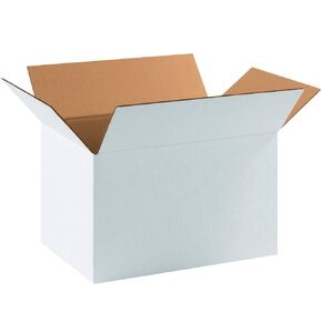 Aviditi 171110W Corrugated Cardboard Box 17 1/4" L x 11 1/4" W x 10" H, White, for Shipping, Packing and Moving (Pack of 25)