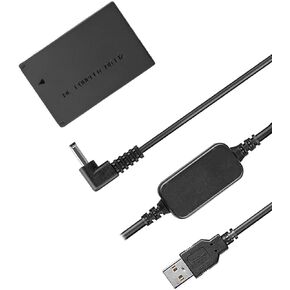 طقم محول تيار متردد USB ACK-E12 مع وصلة تيار مستمر DR-E12 وبطارية دمية LP-E12 متوافقة مع كاميرات Canon EOS M50 Mark II وEOS M M2 M10 M50 M100 M200 وKiss M وKiss M2 in Kuwait