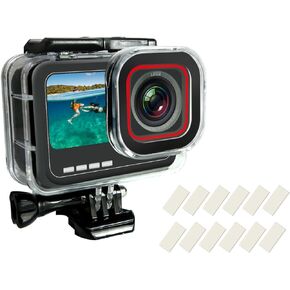 SHOOT Waterproof Housing Case for Insta 360 Ace Pro Diving Protective Underwater Shell with Quick Release Bracket & Thumbscrew Accessories