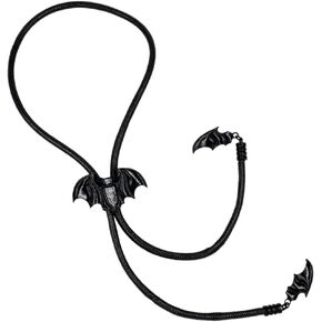 kreepsville 666 Gothic Black Bat Bolo Western Tie