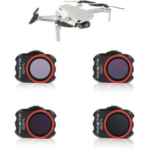 RCGEEK ND Filters Set for DJI Mavic Mini 4K / Mini 2/Mini 2 SE/Mini SE/Mini Accessories, 4Pcs Gimbal Camera Len Filters for DJI Mini 4k / Mini 2/Mini SE/Mini (ND4/PL, ND8/PL, ND16/PL, ND32/PL)