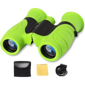 Binoculars Kids High-Resolution 8 x 21 Optics Compact Size Outdoor Camping, Travel, Spy Games, Hiking, Bird Watching, Adventure, Education, Wildlife, Nature Exploration (Pink)