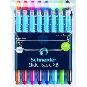 Schneider Slider Ballpoint Pen, Stick, Extra-Bold 1.4 mm, Assorted Ink and Barrel Colors, 8/Pack