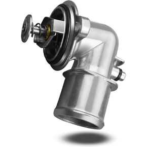 Aluminium Thermostat Housing Assembly Compatible with RAM 1500 Grand Cherokee Wrangler 2014-2022, Engine Thermostat Housing Assembly Replace 68253514AA 902-3040