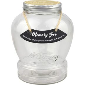 جرة ذاكرة الطفولة ذات الرف العلوي؛ تذكارات فريدة لحديثي الولادة؛ هدايا مدروسة لحفلات استقبال المولود الجديد وأعياد الميلاد؛ تأتي المجموعة مع 180 تذكرة وغطاء مزخرف in Kuwait