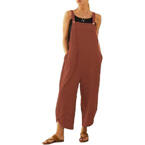Mywinway Overalls for Women Summer Wide Leg Overalls Casual Baggy Rompers Jumpsuits