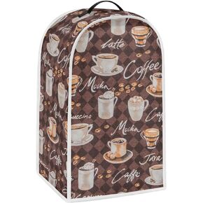 Blender Dust Cover Coffee Theme Appliance Covers for kitchen Stand Mixer or Coffee Maker Cover Polyester Dust Proof Blender Cover with Top Handle