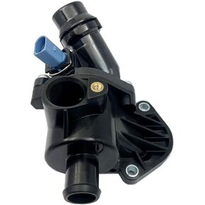 Thermostat Housing Kit Assembly Water Outlet w/Sensor + O-ring Compatible with A4 A4 Quattro 2002-2006 Replace# 06B121111K Z63002 TM3100 CTA0021 1430873 902-814