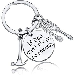 Dad Keychain Dad Gifts Father's Day Keyring Dad Gifts From Daughter-If Dad Can't Fix It No One Can (Dad)