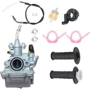 TTR90 Carburetor with Handle Grip Throttle Cable Compatible with Yamaha TTR90 2000 2001 2002 2003 Compatible with TTR90E 2003 2004 2005 Replace 5HN-14101-00-00 5HN-14101-10-00 5HN141010000