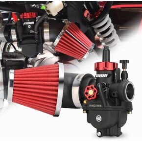 NIBBI PE28 Carburetor with 48mm Air Filters Kit,Upgrade Dirt Bike's Performance,Compatible with 200cc-250cc for Apollo, TaoTao, Lifan, Honda, SSR,Hawk Pit Dirt Bike Motorcycles