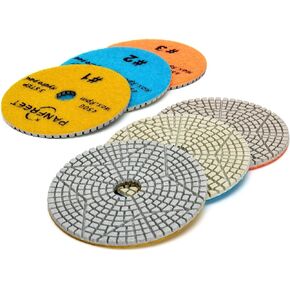 3 Step 4 Inch Diamond Polishing Pads，Granite Polishing Pads for Granite Quartz Marble Concrete Terrazzo