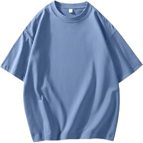 Men's Oversized T-Shirts 3 Pack Cotton Crew Neck Heavyweight Loose Fit Short Sleeve Shirt Classic Soft Tees