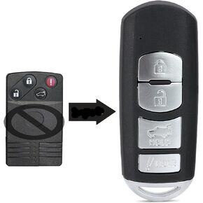 Modified Remote Car Key Fob for Mazda CX-9 2010-2015 CX-7 2010-2012 FCC ID: WAZX1T763SKE11A04 P/N:TEY1-67-5RY 315Mhz 4 Buttons