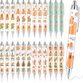 أقلام كابيبارا اللطيفة الثابتة: 24 قطعة من أقلام المدرسة كاواي اللطيفة هدايا قلم كابيبارا اللطيفة لحفلات مكتب المدرسة in Kuwait