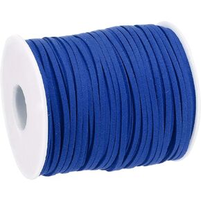 uxcell Suede Cord, 49.21 Yards 2.6mm Flat Leather Thread String for Purse Handbag Shoelace DIY Crafts Bracelet Making, Light Pink 1 Roll