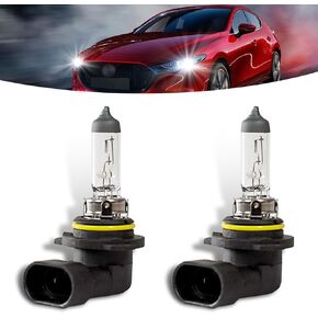 2 PCS Car 9006 Halogen Bulb, 12V 55W Precise Filament Super Bright Anti-fog Low Beam Lights, with UV Resistant Quartz Glass Bulb, Universal Plug and Play Bulb Replacement for Car (White)