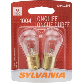 Sylvania 1004 Long Life Miniature Bulb, (Contains 2 Bulbs)
