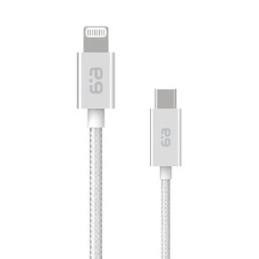 PureGear Braided USB C to Lightning Cable, Apple MFi Certified Charging Data Sync Cable Support Power Delivery & Type C Chargers for iPhone 14,14 Pro, 14 Pro Max,12,11,Xs,XR,X,SE,iPad, White (6 FT)