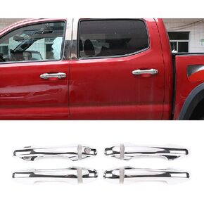 ERIDANUS Auto Accessories for Toyota Tacoma 2023 2022 2021 2020 2019 2018 2017 2016 2015 Exterior Side Door Handle Cover Trim(Chrome Silver) ABS 8 PCS