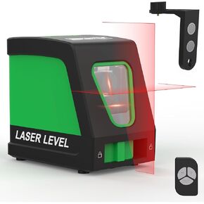 مستوى ليزر أخضر، مستوى ليزر متقاطع ذاتي التسوية بطول 100 قدم مع جهاز تحكم عن بعد، أداة تسوية ليزر عالية الدقة والسطوع، دعامة مغناطيسية وبطاريات متضمنة in Kuwait