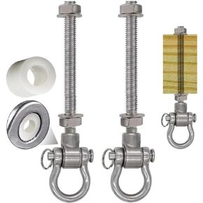 4 Bearing Silent Heavy Duty Swing Hanger Permanent Anti-Rust 180° Swing, 1500 lb Capacity sandbag Yoga Swing Hammock Chair,11''