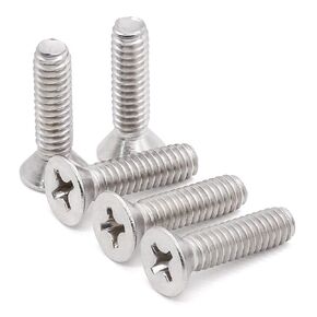 Glvaner #4-40 x 3/4" (100 pcs) Flat Head Outlet Screws Machine Screws, 18/8 Stainless Steel 304 Flat Head Device Mounting Screws, Phillips Drive Cross Head Electrical Outlet Screws, Fully Threaded