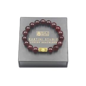Garnet Bracelet, Bracelet for Men, Garnet and Gold Bracelet, Bead Bracelet Man, Men's Garnet Stone Bracelet