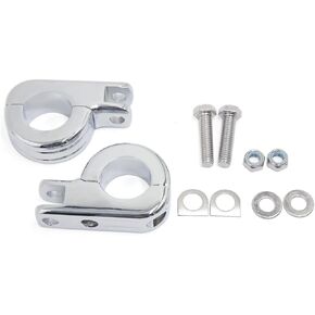 uxcell 1.25'' 1 1/4'' Aluminum Highway Offset P Clamp Footpegs Mount Kit for Harley Davidson Engine Guard Bar