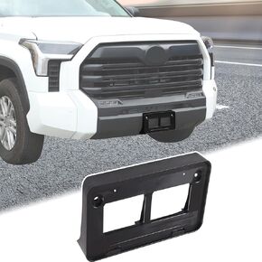 Car Front License Plate Frame Bracket Compatible with Toyota Tundra 2022-2024 Front License Plate Tag Holder Mounting Mount Adapter Bumper Brackets Frame Trim Cover Tag Holder Replacement Accessories
