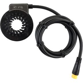 Electric Bike Accessories, KT V12L PAS Pedal Assist Sensor 6 Magnet Left Dual Hall Sensor 3 Pin SM/Waterproof Connector Kunteng Ebike Conversion Kit Parts…