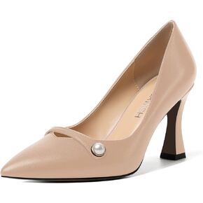 ROSERWISH Womens Slip On Elegant Wedding Fashion Pointed Toe Matte Stiletto High Heel Pumps Dress Shoes 3.5 Inch
